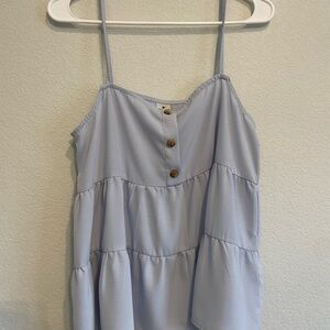 Paper Crane Light Blue V-Neck Top